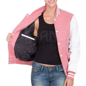 Chaqueta Universitaria para Mujer, Precio al por Mayor, Transpirable, Invierno, Calidad Premium, Satén, Algodón, Tejido - Product Image 3