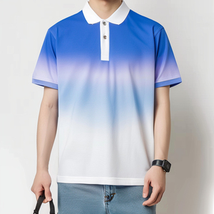 Premium Quality Tie-<b>Dye</b> Men's for Polo Shirts Soft <b>Material</b> Sustainable Anti-Wrinkle Quick Dry Breathable Solid Pattern - Product Image 4