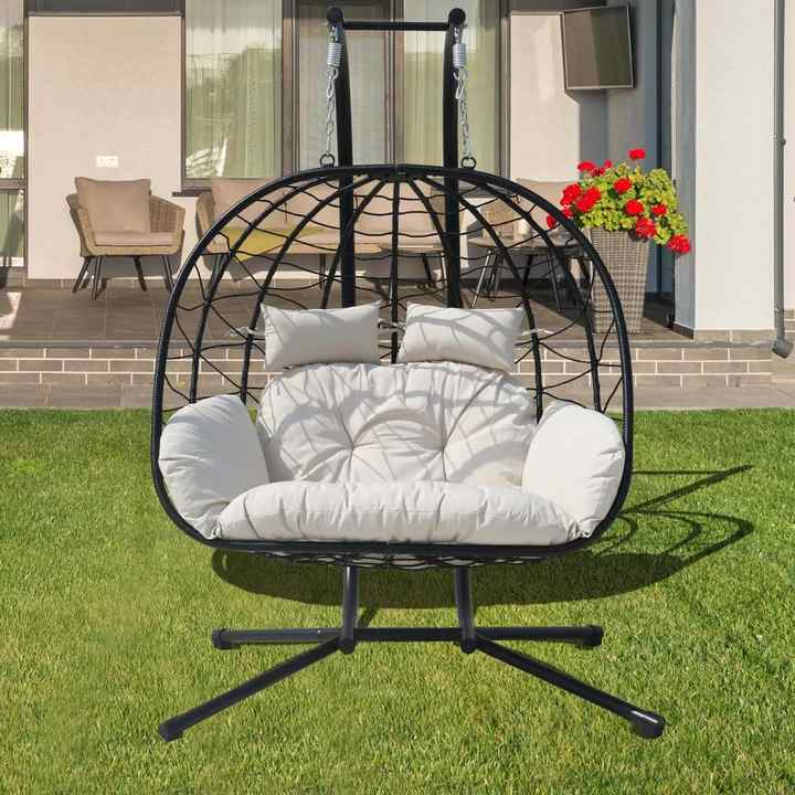 Outdoor Furniture Rattan Wicker Hanging Swings Chair Egg Swing