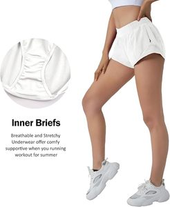 กางเกงขาสั้นเล่นเทนนิสผ้ายืดความชื้นสูงผ้าแห้งเร็วพร้อมเชือกรูดปรับขนาดได้เหมาะสำหรับการฝึกซ้อมและกีฬา - Product Image 6