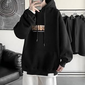 Men's Oversized Casual Boxy Fit Pullover Hoodie Custom Digital Printing <b>Winter</b> Fleece Low MOQ Streetwear Style - Product Image 4