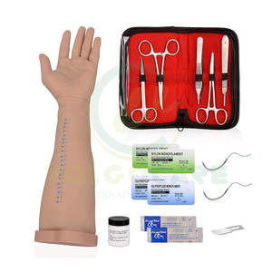 Kit de brazo de práctica de sutura para estudiantes de medicina con agujas de acero inoxidable y herramientas de sutura, juego de instrumentos para entrenamiento - Product Image 5