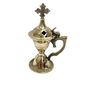 Bán buôn mới nhất hương Burner với tay khắc thiết kế vàng-tráng Đồng thơm mùi khuếch tán điều trị sử dụng - Product Image 3