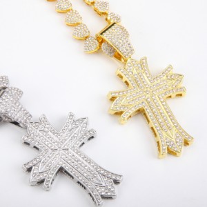 RB Gems Personnalisé Hiphop VVS Moissanite Pendentif 925 Argent Lettre Chaîne Glacé Lunette Réglage pour Christian Fine Pendentifs Charmes - Product Image 3