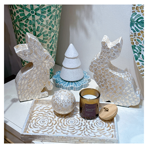 Mother of Pearl <b>Plates</b> Natural shell inlay tray <b>for</b> serving snacks jewelry <b>display</b> and luxury home décor Vietnam - Product Image 4