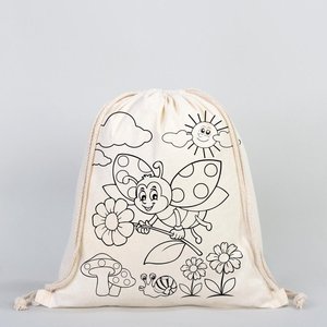 Sac de sport en corde colorable écologique Honey Mommy 35x40 cm personnalisable pour usage quotidien et publicité - Product Image 4