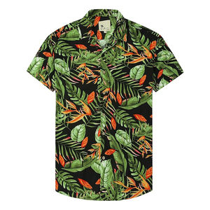 Wholesale Anti-Wrinkle Breathable Quick Dry Polyester <b>Men's</b> Collar Stripped Golf <b>Shirt</b> Spring Floral <b>Hawaiian</b> Beach T-<b>Shirts</b> - Product Image 2