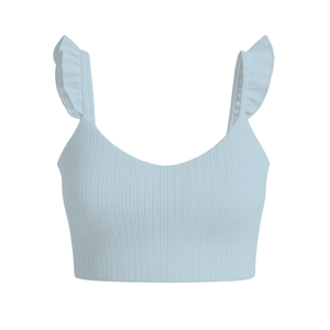 Top corto acanalado para mujer, superventas, 100% de algodón, transpirable, lavable, camiseta sin mangas informal de moda, conjuntos elegantes para ropa de mujer - Product Image 1