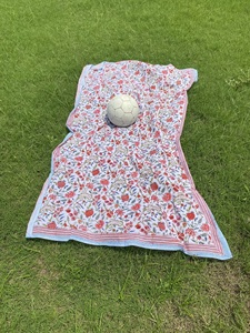 กระโปรงห่อผ้าโสร่งลายดอกไม้ทำด้วยมือผ้าคอตตอนแท้อินเดียพิมพ์ลายดอกไม้สำหรับฤดูร้อน - Product Image 5