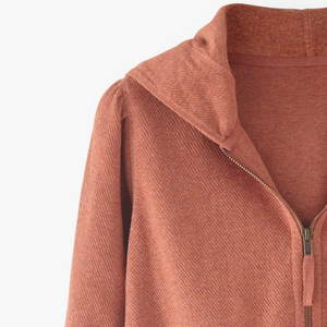 Sudadera con capucha y cremallera para mujer, sudaderas con capucha de algodón orgánico para mujer, chaquetas con capucha de Jersey personalizadas, sudaderas con capucha para mujer - Product Image 6