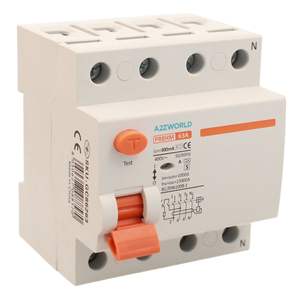 RCCB Selektiver Fehlerstrom schutzsc halter Typ S Klasse A 3P N 4M 10000A 300mA Verzögerung 500ms 63A AC 400V IP20 IEC61008-1 - Product Image 1