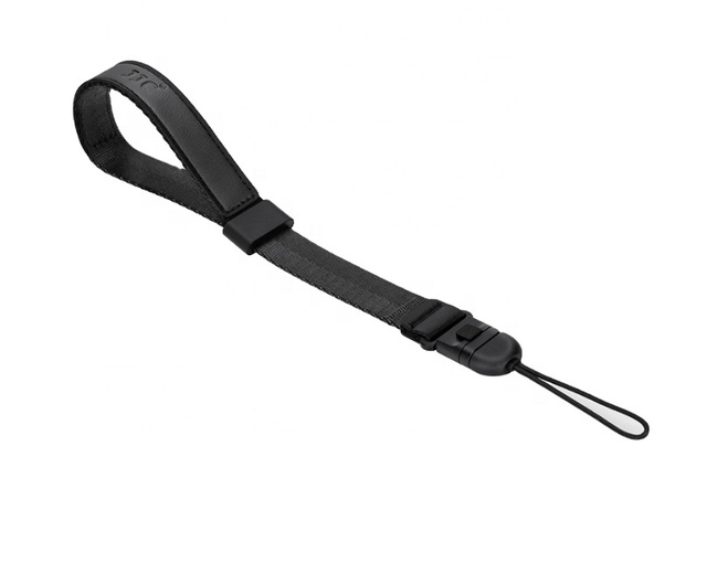JJC WS-1 Black Ultra-soft Camera Straps Durable Nylon Webbing with Microfiber Leather Wrist Strap