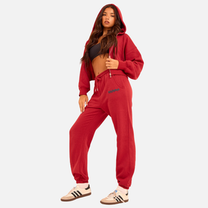 Sweat à capuche tricoté XS pour femmes de haute qualité avec veste de style de rue zippée à impression bouffante 3D doublée du logo avant - Product Image 3