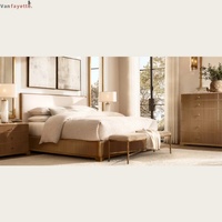 Lit artisanal en bois de hêtre de style danois moderne, cadre en bois massif d'inspiration vintage, taille Queen, taille Full, taille enfant, sur mesure