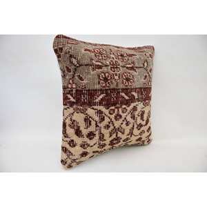 หมอนขนสัตว์สีเบจ14x14นิ้วแบบงานเย็บปะแบบ Kantha ผ้ากำมะหยี่ปักลวดลายวินเทจสำหรับใช้ปูพื้น - Product Image 2