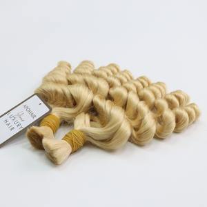 Haute Qualité Non Transformés Blanc Blonde Remy Extensions de Cheveux Corps Ondulé En Vrac En Gros-Cheveux Humains Non Transformés - Product Image 4