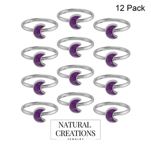 แหวนอเมทิสต์อเมทิสต์สำหรับผู้ชายสีเงินสเตอร์ลิงแบบคลาสสิก925ตั้งเป็นวงแหวนซ้อนกันได้แบบทันสมัยการหมั้นครบรอบแต่งงาน - Product Image 2