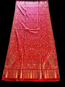 Elegant Women's Soft Pink Hand Embroidered Solid Pattern Winter <b>Shawl</b> Cozy Polyester <b>Wrap</b> Accessory Stylish Kashmiri Wool - Product Image 3