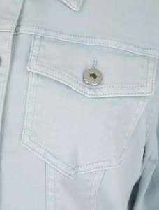 Veste en jean décontractée pour homme OEM, haute qualité, tissu en toile respirant personnalisé, saison hivernale avec logo frontal et poches - Product Image 6