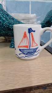 Custom 3D Relief Cute Ceramic <b>Mug</b> Hand Painted Lemon Nautical Design Handmade Dishwasher Safe Giveaway Gift Gift <b>Box</b> Packaging - Product Image 3