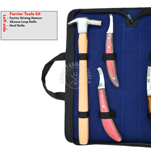 Kit de Herraje para Caballos, Herramientas de Herrador, Cortador de Cascos, Alicates, Cuchillos de Acero Inoxidable para Cascos, Herramientas de Recorte de Cascos y Martillo de Herrador de Acero Forjado - Product Image 2