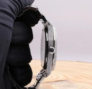 Collection de montres unisexes de luxe de qualité standard, 41 mm, diamants en moissanite de clarté VVS, montres à quartz disponibles en Inde - Product Image 6