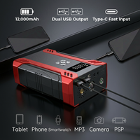 Nouveau modèle 2026 Démarreur de batterie 4 en 1 pour voiture et camion, Compresseur d'air 2000A 150PSI 60W, Batterie externe portable, Gonfleur de pneus, Booster de batterie d'urgence