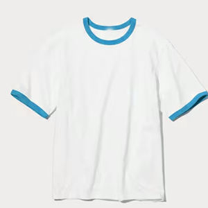 T-shirts imprimés en gros avec logo personnalisé T-shirt en coton polyester à impression bouffée - Product Image 1