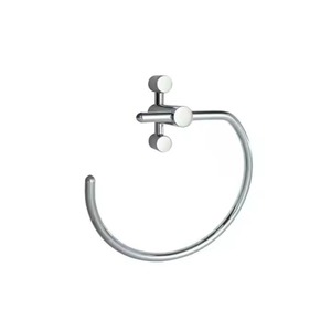 <b>Wall</b> <b>Mounted</b> Double-Tier Stainless Steel <b>Bathroom</b> <b>Towel</b> Ring Foldable <b>for</b> Daily Use Home Resort Hospitality Restroom Spaces - Product Image 1