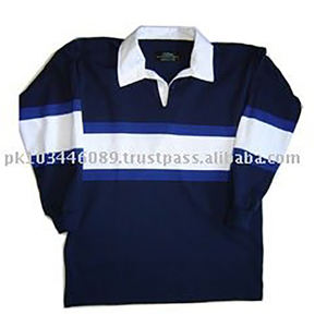 Conception sur mesure Chemises de rugby à manches longues Coton tricoté coupe et coudre imprimé au Pakistan - Product Image 6