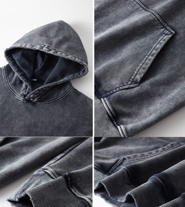 เสื้อมีฮู้ดโอเวอร์ไซซ์ผ้าคอตตอนมีฮู้ดพิมพ์ลายออกแบบได้ตามต้องการสำหรับฤดูหนาว - Product Image 6