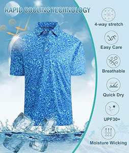 Chemises pour hommes sur mesure, confortables, en spandex/polyester, avec poche, anti-froissement, manches courtes, respirantes, tricotées, imprimées numériquement - Product Image 6