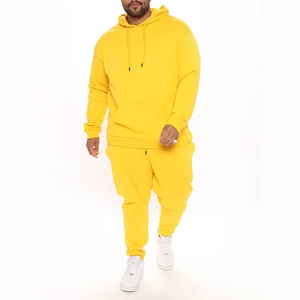 Solid Color High Quality Cotton Winter Fleece Tracksuit Printed Sports <b>Jogger</b> <b>Set</b> with Customized Logo Hoodie Pants <b>Plus</b> <b>Size</b> - Product Image 3