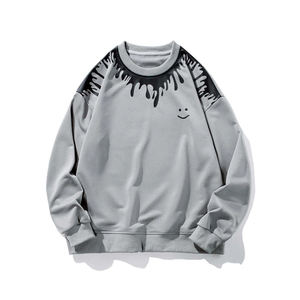 เสื้อสเวตเชิ้ตคอกลมแขนยาวลำลองทรงหลวมสำหรับผู้ชาย - Product Image 1