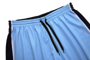 Base vert riz Sublimation jeunesse homme femme réversible basket-ball maillot basket-ball uniforme ensemble meilleur Design couleur bleu Shorts - Product Image 5