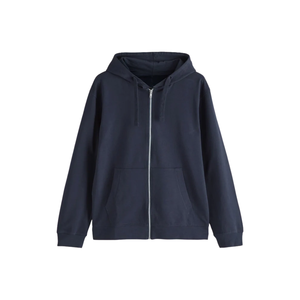 Sweat-shirt à capuche unisexe en molleton de coton avec fermeture éclair intégrale, vêtement décontracté d'hiver, fournisseur de logo personnalisé - Product Image 2