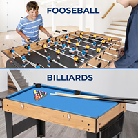 Table de jeu multiple 6 en 1 de 48 po pour arcade intérieure et extérieure avec piscine, air hockey, baby-foot et basket-ball.