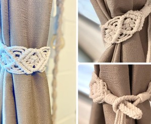 Sujetadores de cortinas de macramé, decoración de cortinas estilo boho - Product Image 4