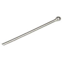 Tige carrée en acier inoxydable plaqué argent 925, 40*0.4mm, à tête plate, composants de bijouterie pour la fabrication de bijoux, matériau brut