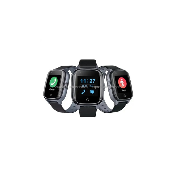 D32 Model GPS Smartwatch 4G SOS Video Call Features Waterproof IP67 Square Silica Gel Elderly Watch Compass Sleep Tracker
