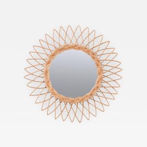 Espejo de pared Art Deco bohemio hecho a mano, diseño tejido de ratán único, para el hogar Natural estilo decorativo, cafetería, boda, nueva colección - Product Image 4