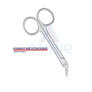 Nouveau Ciseaux coudés de coupe de fil Schuknecht de qualité supérieure 125 mm en ciseaux chirurgicaux allemands en acier inoxydable - Product Image 5
