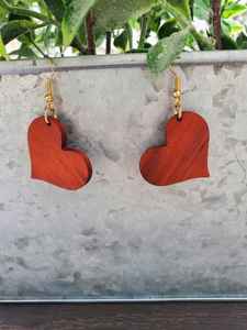 Ensemble de boucles d'oreilles en bois pour femmes à la mode 5 pièces avec base en bois classique perle pierre couleur bonbon bijoux pour anniversaire - Product Image 2