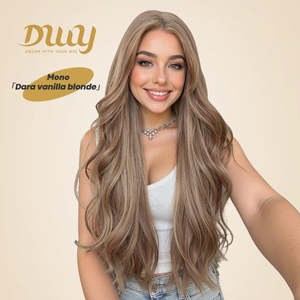 Dara C- Long-Lasting Glueless Synthetic <b>Wig</b> New DWY Mono <b>Lace</b> Front Wavy Brown Heat Resistant Fiber Free Part - Product Image 3