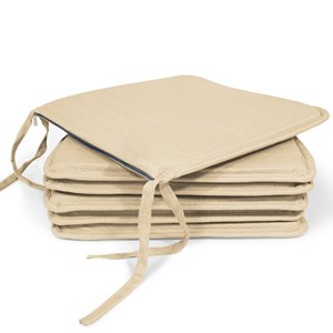 Cuscini per Sedia Decorativi con Motivo a Quadri 40x40x2cm, Texture Bambù - Set Cuscini Lombari e per Seduta, Tecnica di Cucitura Antiscivolo 100% - Product Image 2