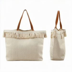 Bolsas de Tela de Algodón Indio con Asas Anudadas, Ajuste de Tamaño Manual, Estilo Único, Bolsas Promocionales para Mujer, Color y Logotipo Personalizables - Product Image 2