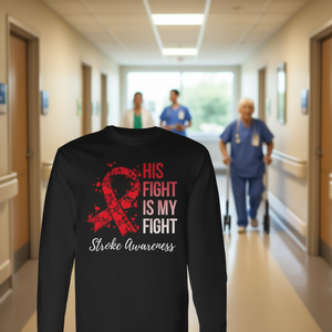Camiseta de manga larga His Fight Is My Fight Stroke Awareness - Product Image 3