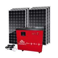 Système d'éclairage solaire domestique garanti avec ampoules, générateur d'énergie tout-en-un 6KW 5KW, armoire de distribution, batterie au lithium, contrôleur MPPT