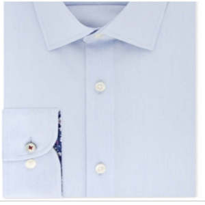 Camisa Casual Floral para Hombre Tommy Hilfiger, Azul, Popelina, Mezcla de Algodón, Corte Ajustado, Antiarrugas, Tallas 34-35 - Product Image 3