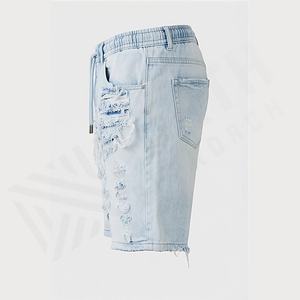 Jeans en denim délavé à jambe droite pour homme sur mesure, longueur entière, respirant, été automne, pantalon vintage, couleur personnalisée - Product Image 3